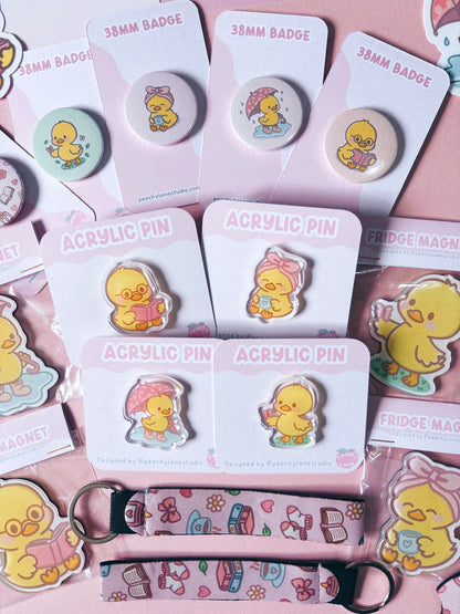 Puddle Days Duck Acrylic Pin