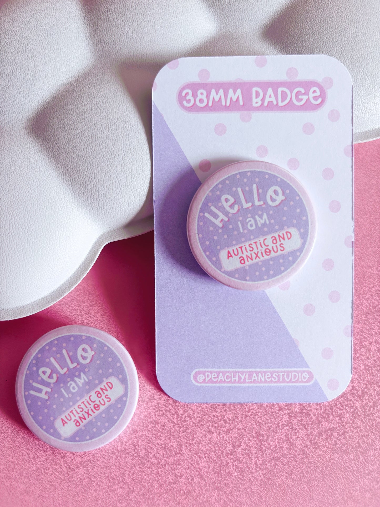 Autistic and Anxious Pin Badge