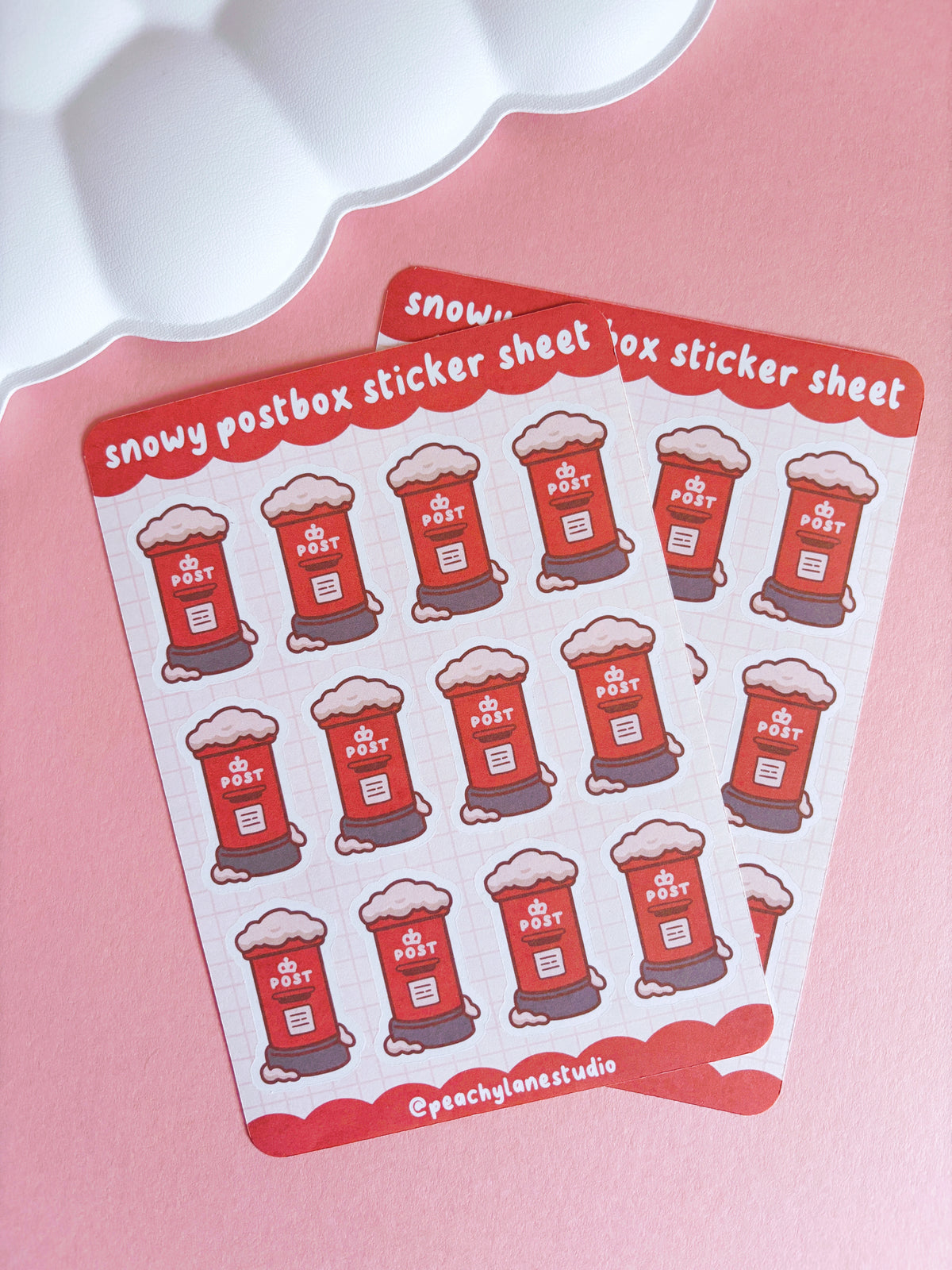 Snowy Postbox Sticker Sheet
