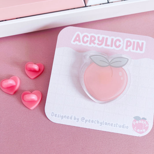 Peach Acrylic Pin