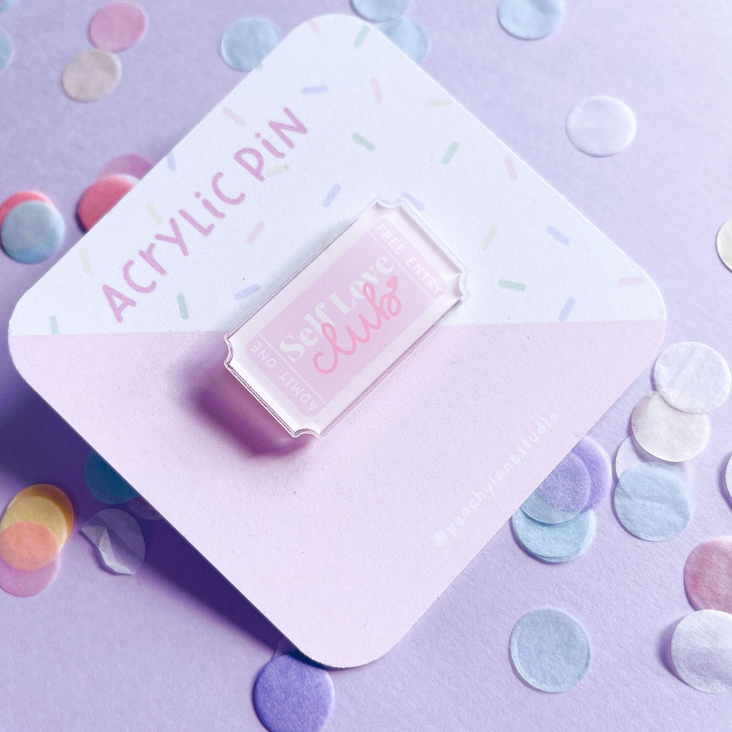 Self Love Club Acrylic Pin