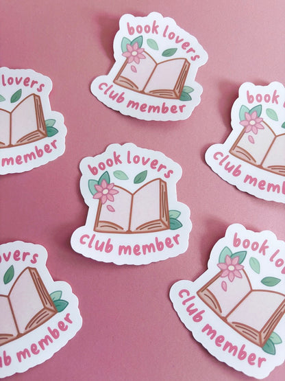 Book Lovers Club Member Vinyl Sticker