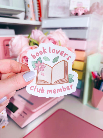 Book Lovers Club Member Vinyl Sticker