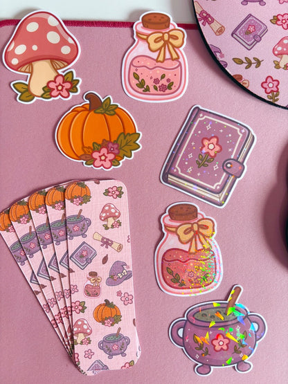 Witch Cauldron Holographic Shards Vinyl Sticker