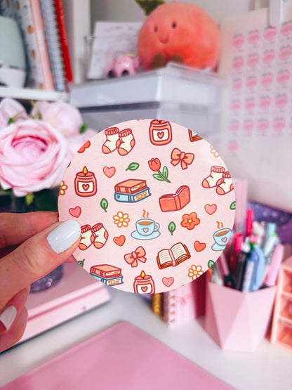 Cosy Pattern Circle Coaster