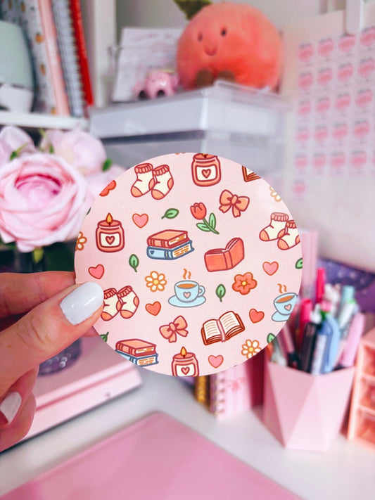 Cosy Pattern Circle Coaster