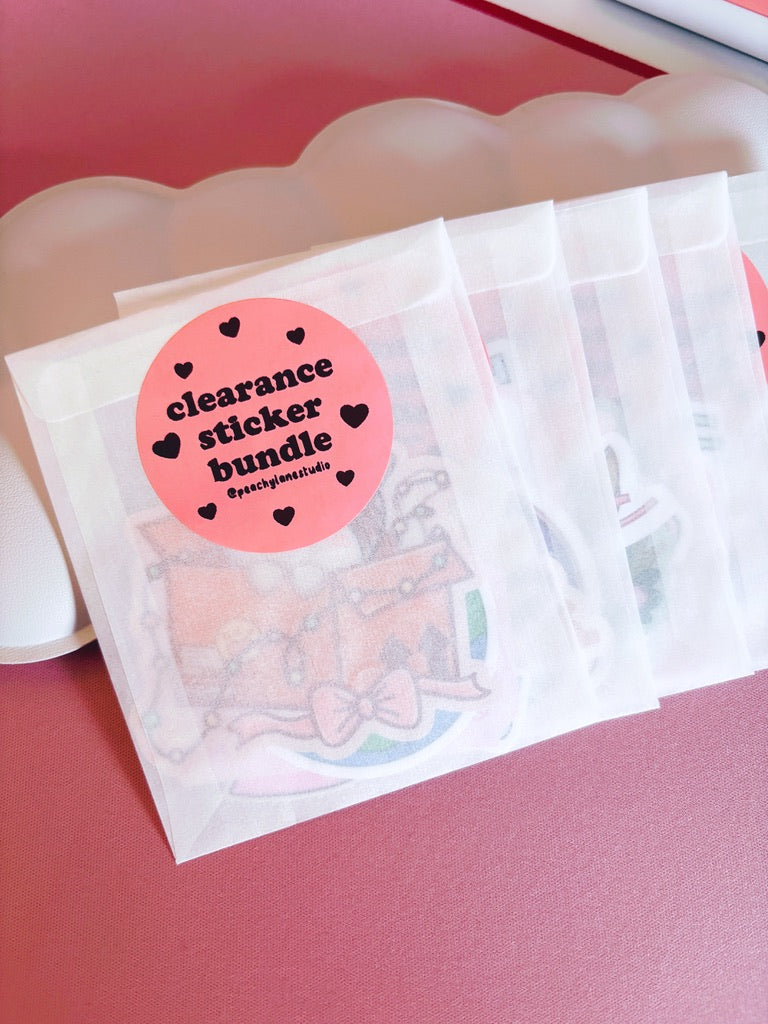 Clearance Sticker Bundle – Pack of 5 Random Vinyl Stickers