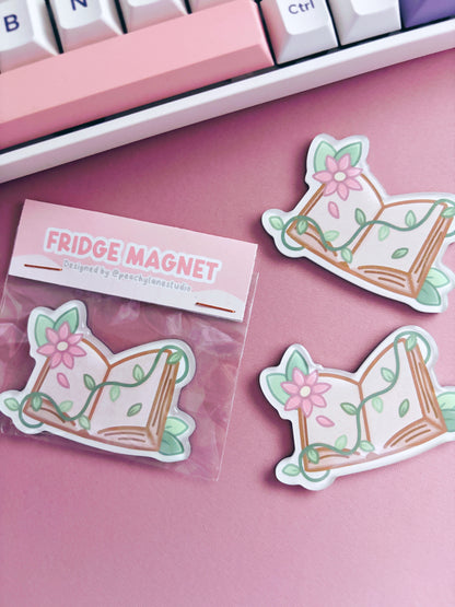 Open Book Glitter Acrylic Magnet