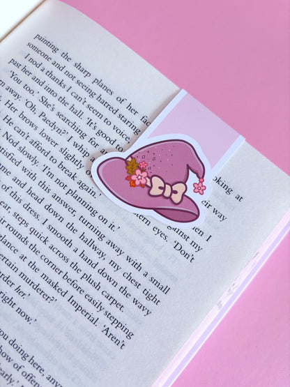 Floral Witch Hat Magnetic Bookmark