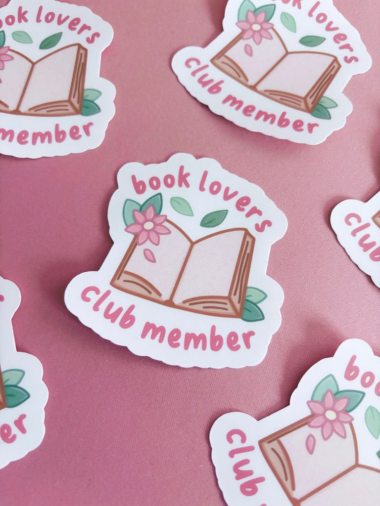 Book Lovers Club Member Vinyl Sticker