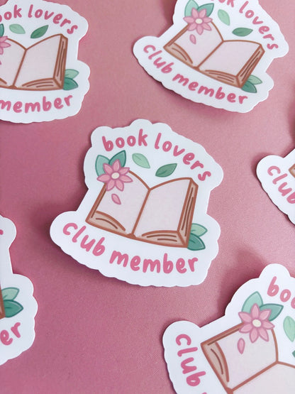 Book Lovers Club Member Vinyl Sticker