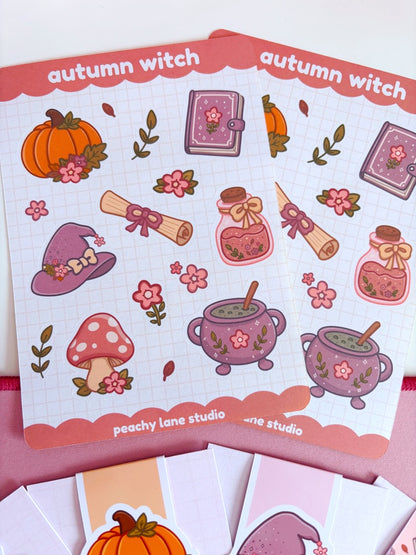 Autumn Witch Sticker Sheet