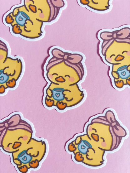 Self Care Duck Vinyl Sticker