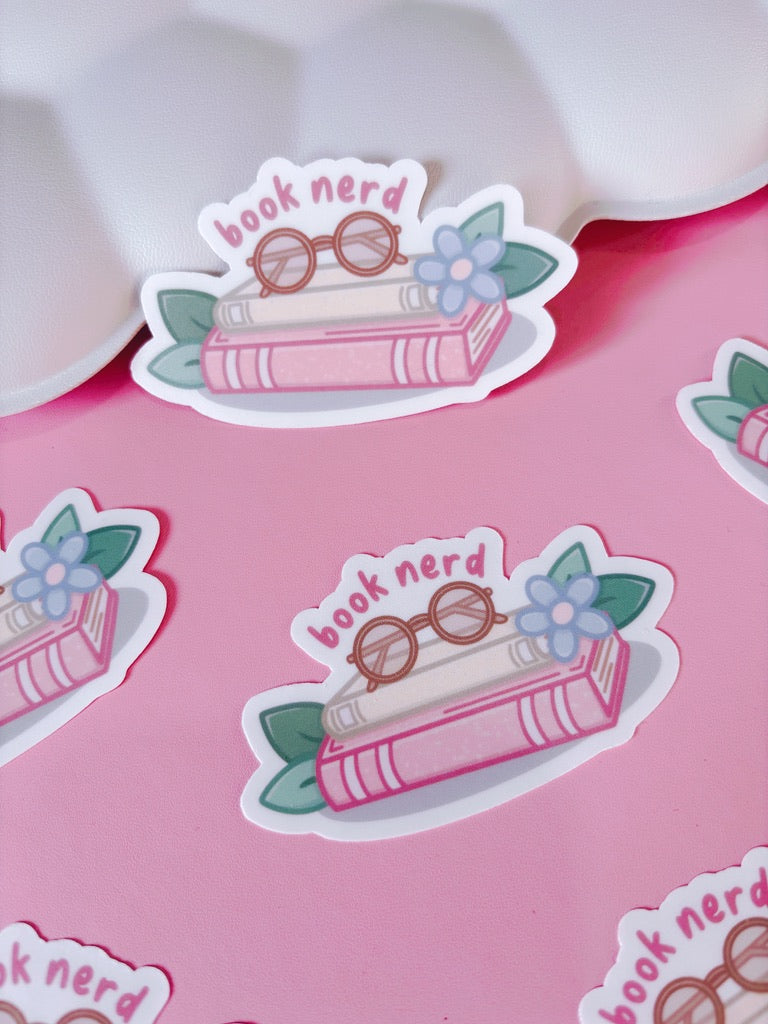 Book Nerd Vinyl Sticker