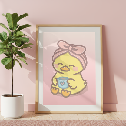 Self Care Duck Art Print