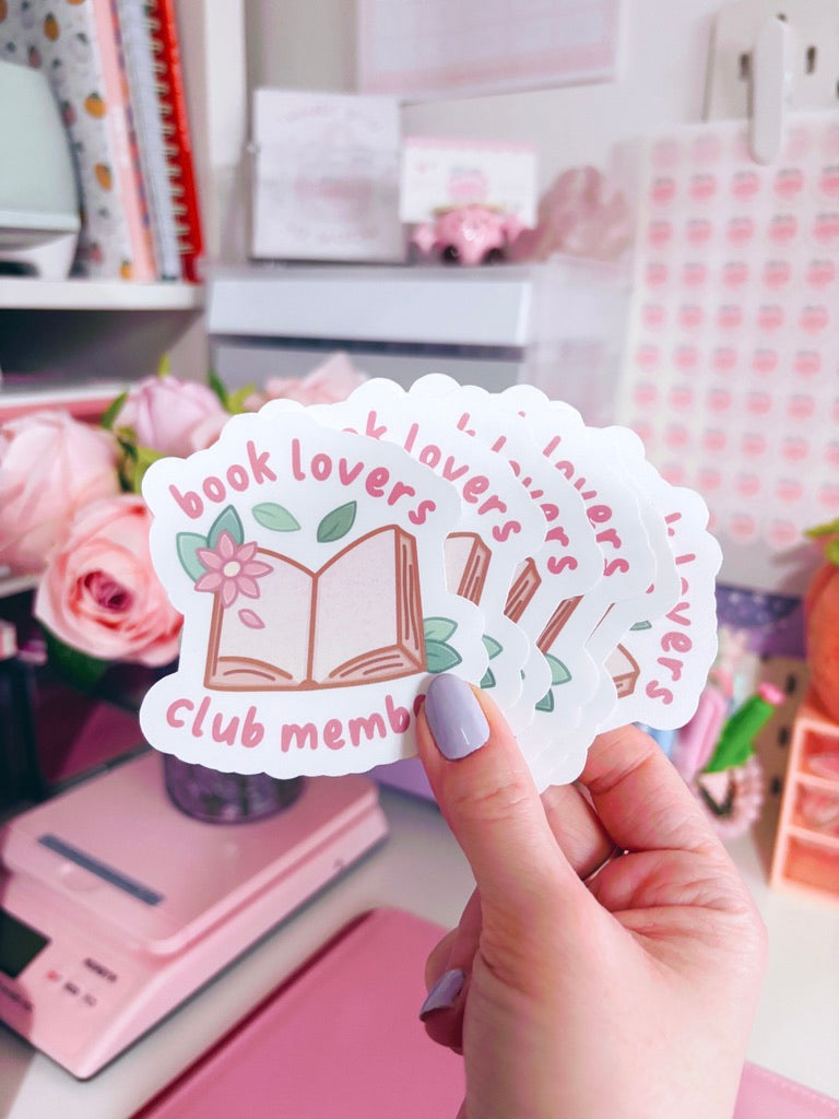 Book Lovers Club Member Vinyl Sticker