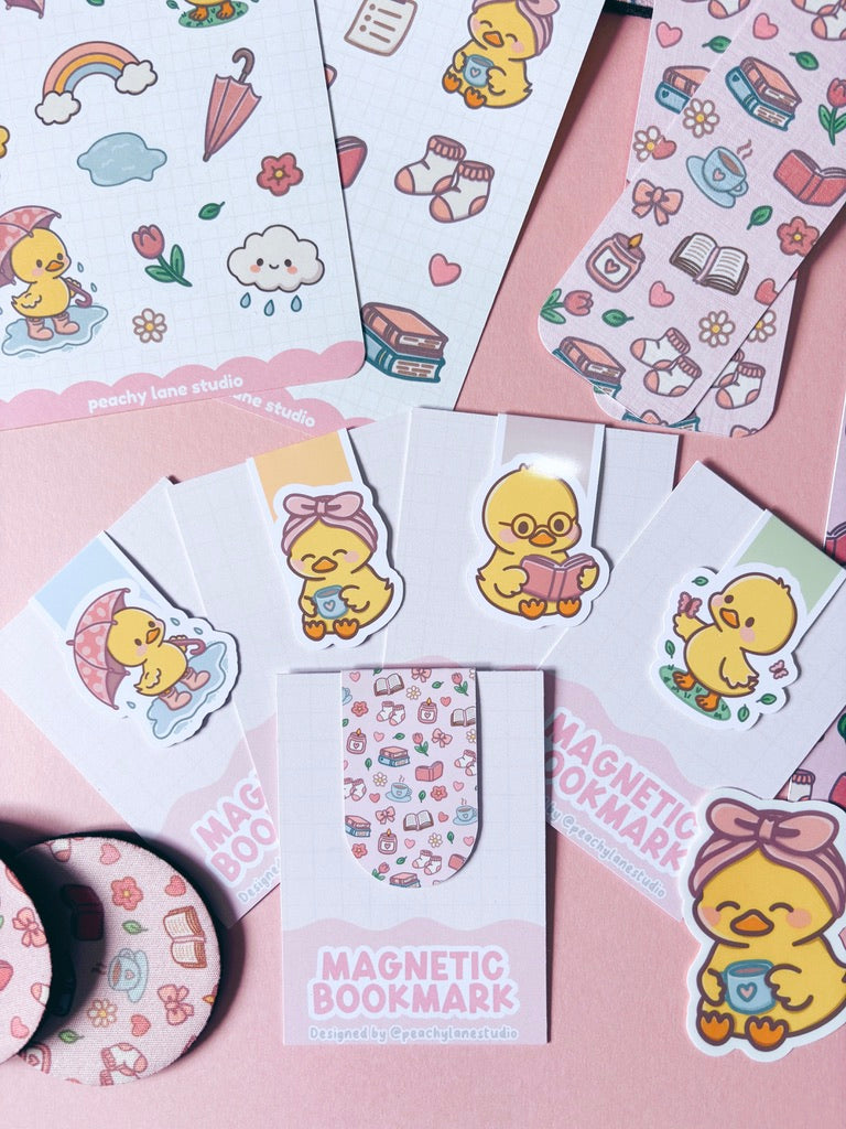 Self Care Duck Magnetic Bookmark
