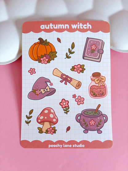 Autumn Witch Sticker Sheet