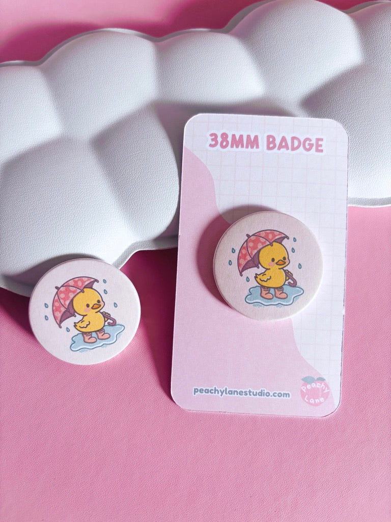 Puddle Days Duck Pin Badge