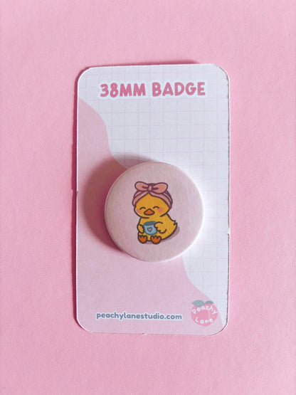 Self Care Duck Pin Badge