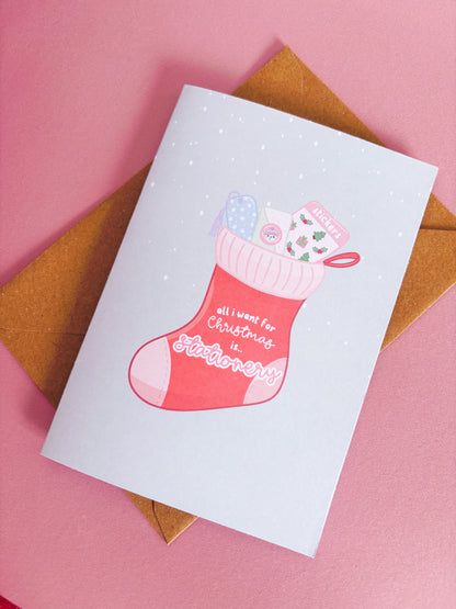 Stationery Christmas Stocking Card with Envelope