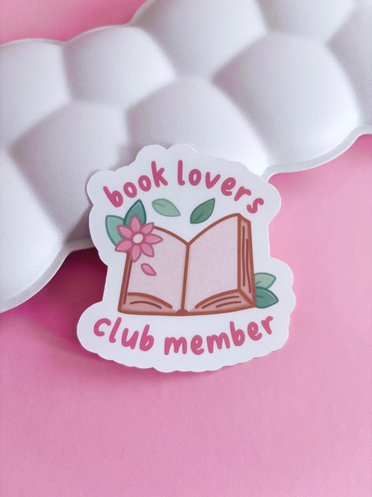 Book Lovers Club Member Vinyl Sticker