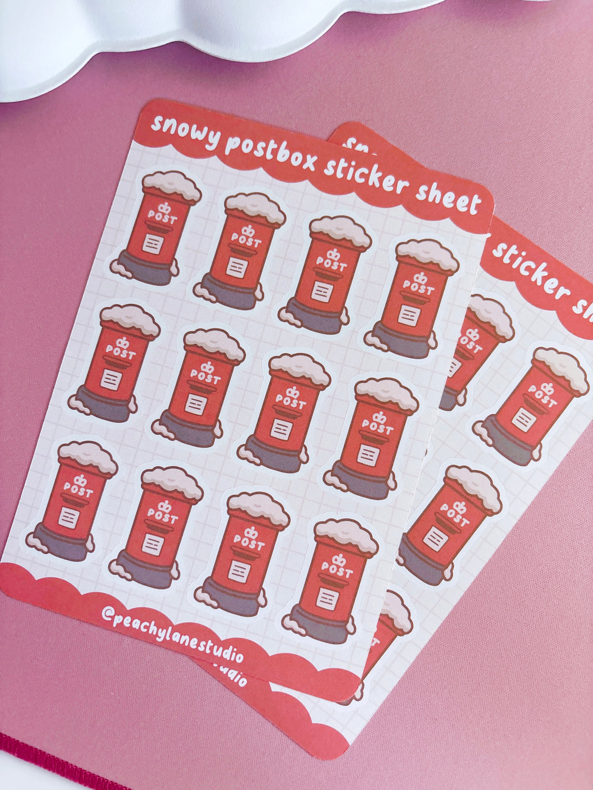 Snowy Postbox Sticker Sheet