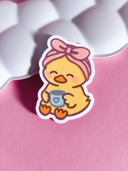 Self Care Duck Vinyl Sticker