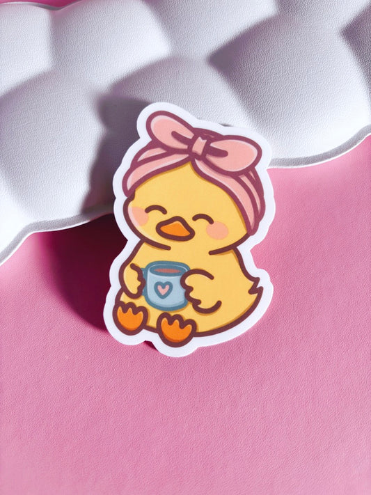 Self Care Duck Vinyl Sticker