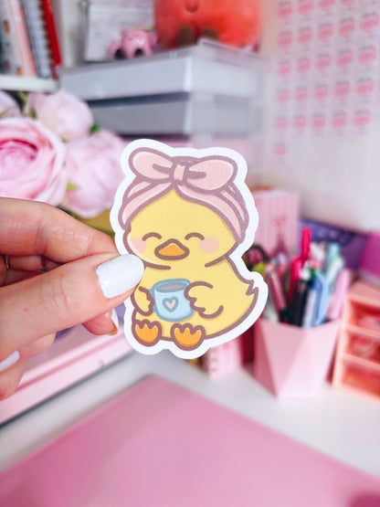 Self Care Duck Vinyl Sticker