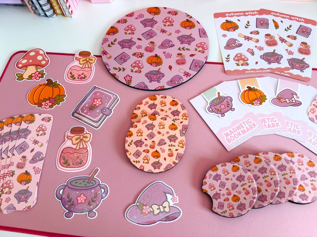 Floral Pumpkin Vinyl Sticker
