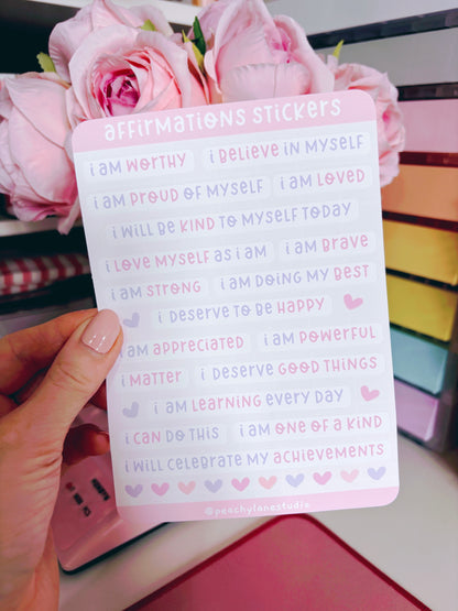 Affirmations Sticker Sheet