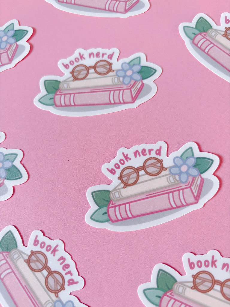 Book Nerd Vinyl Sticker