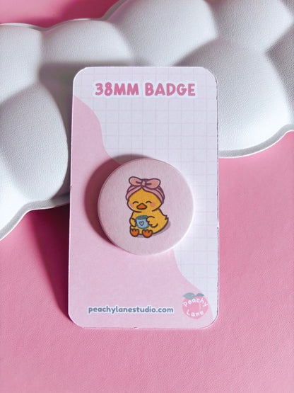 Self Care Duck Pin Badge