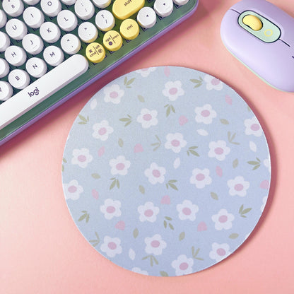 Blue Floral Mouse Mat