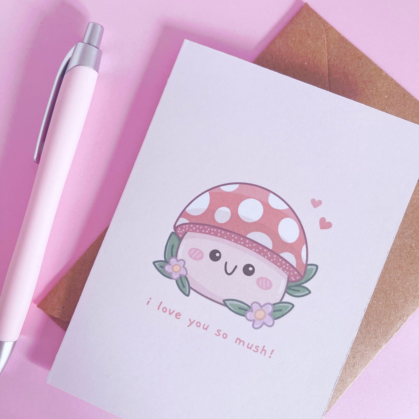 I Love You So Mush Card With Envelope