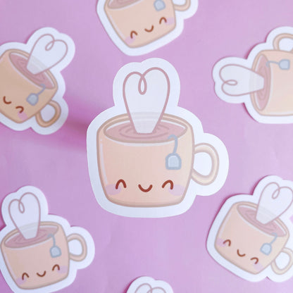 Kawaii Tea Cup Vinyl Sticker