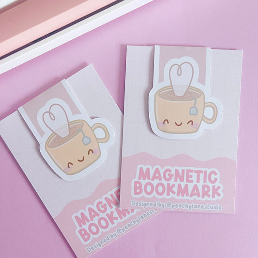 Tea Cup Magnetic Bookmark