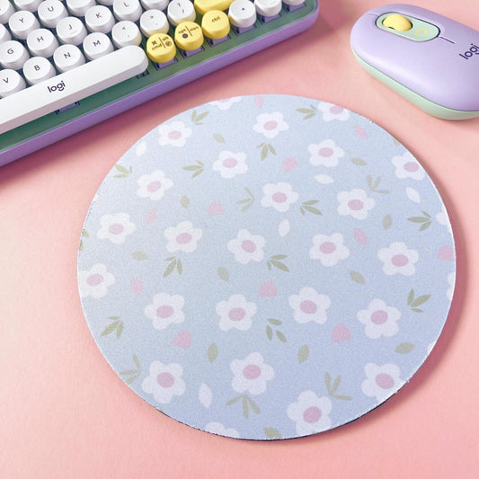 Blue Floral Mouse Mat