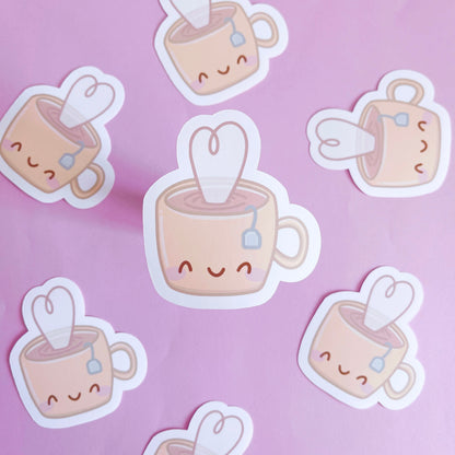 Kawaii Tea Cup Vinyl Sticker