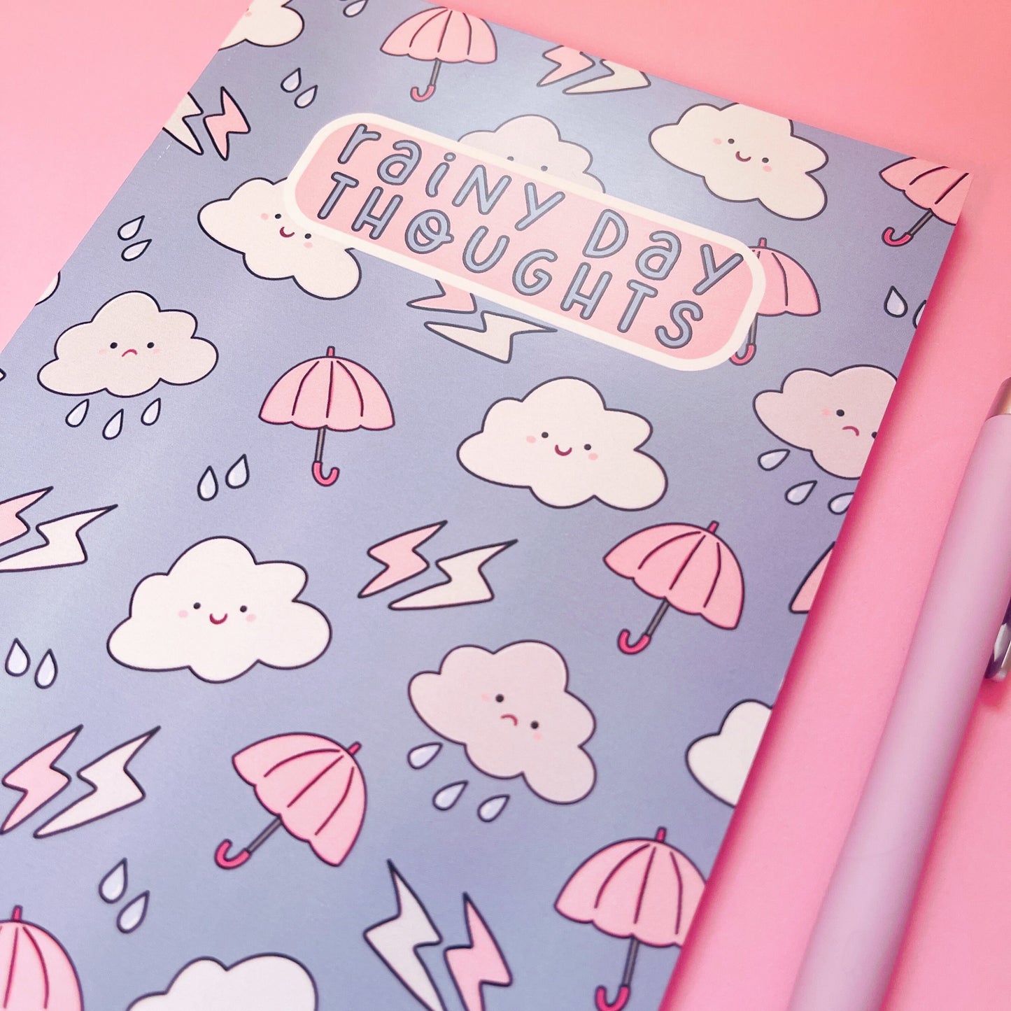 Rainy Day Thoughts A5 Lined Notebook