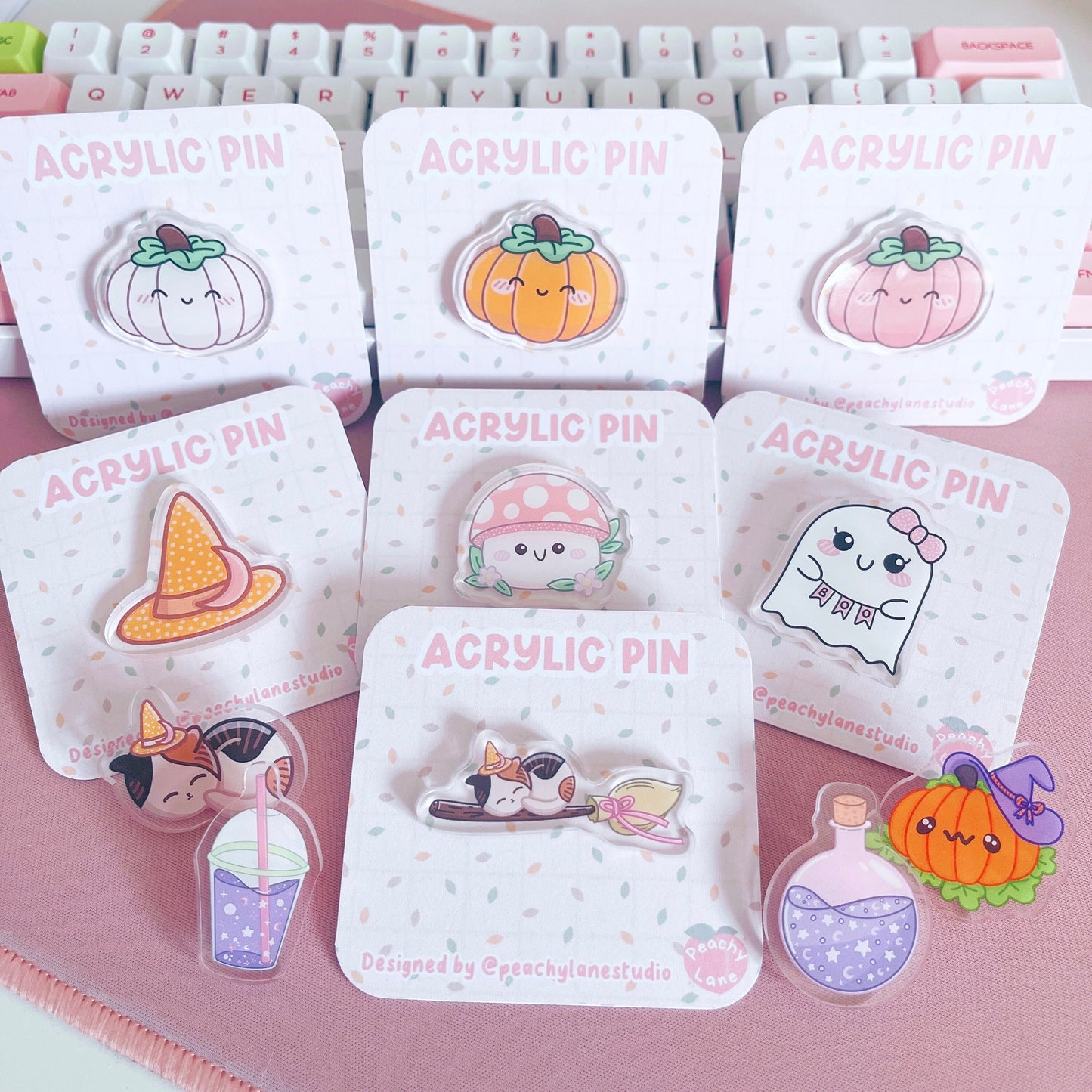 Boo Ghost Acrylic Pin