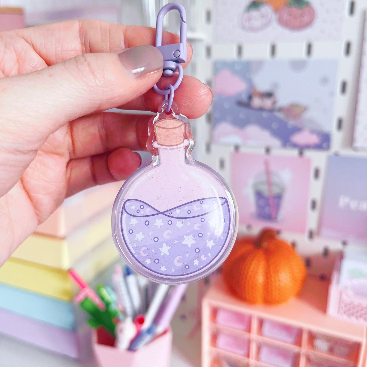 Dreamy Potion Glitter Acrylic Keychain