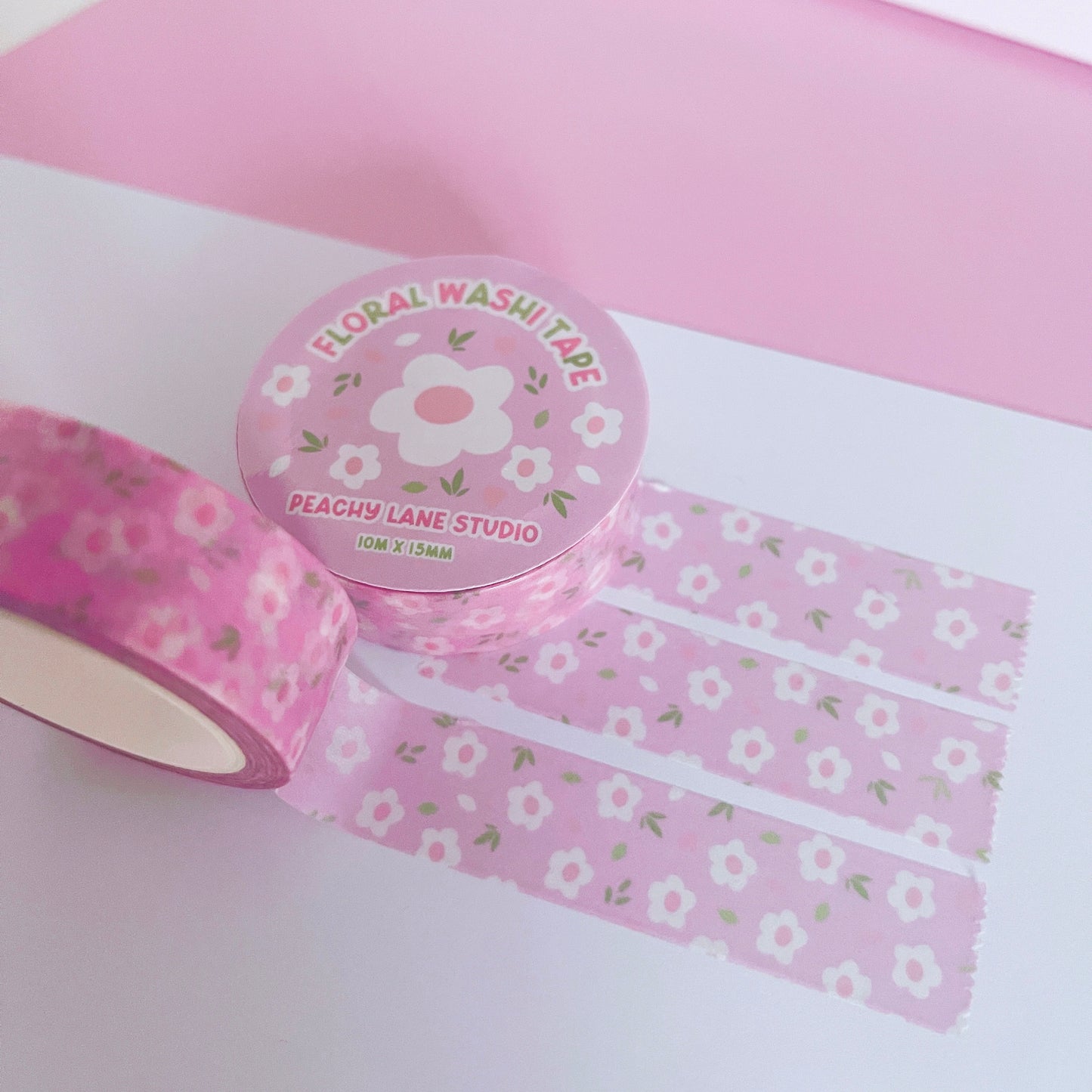 Pink Floral Washi Tape