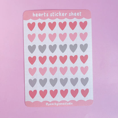 Hearts Sticker Sheet