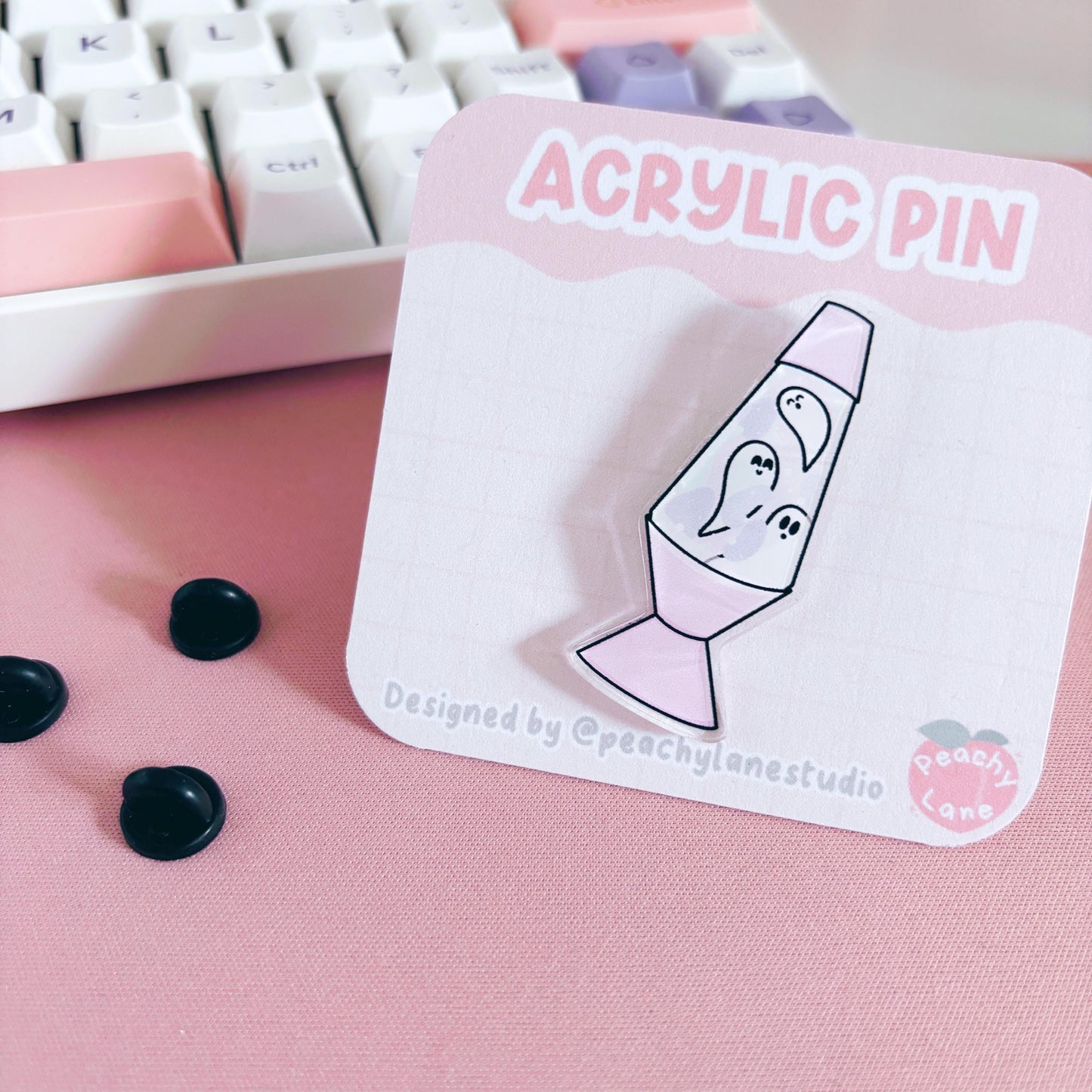 Ghostie Lava Lamp Acrylic Pin
