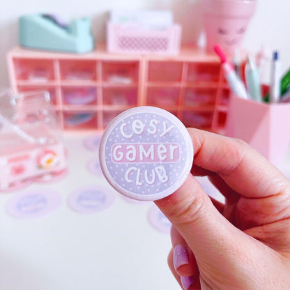 Cosy Gamer Club Pin Badge