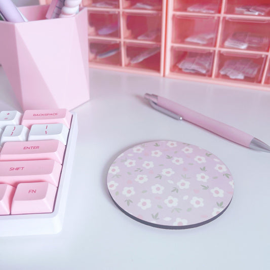 Pink Floral Coaster