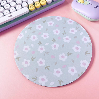 Green Floral Mouse Mat