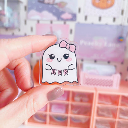 Boo Ghost Acrylic Pin